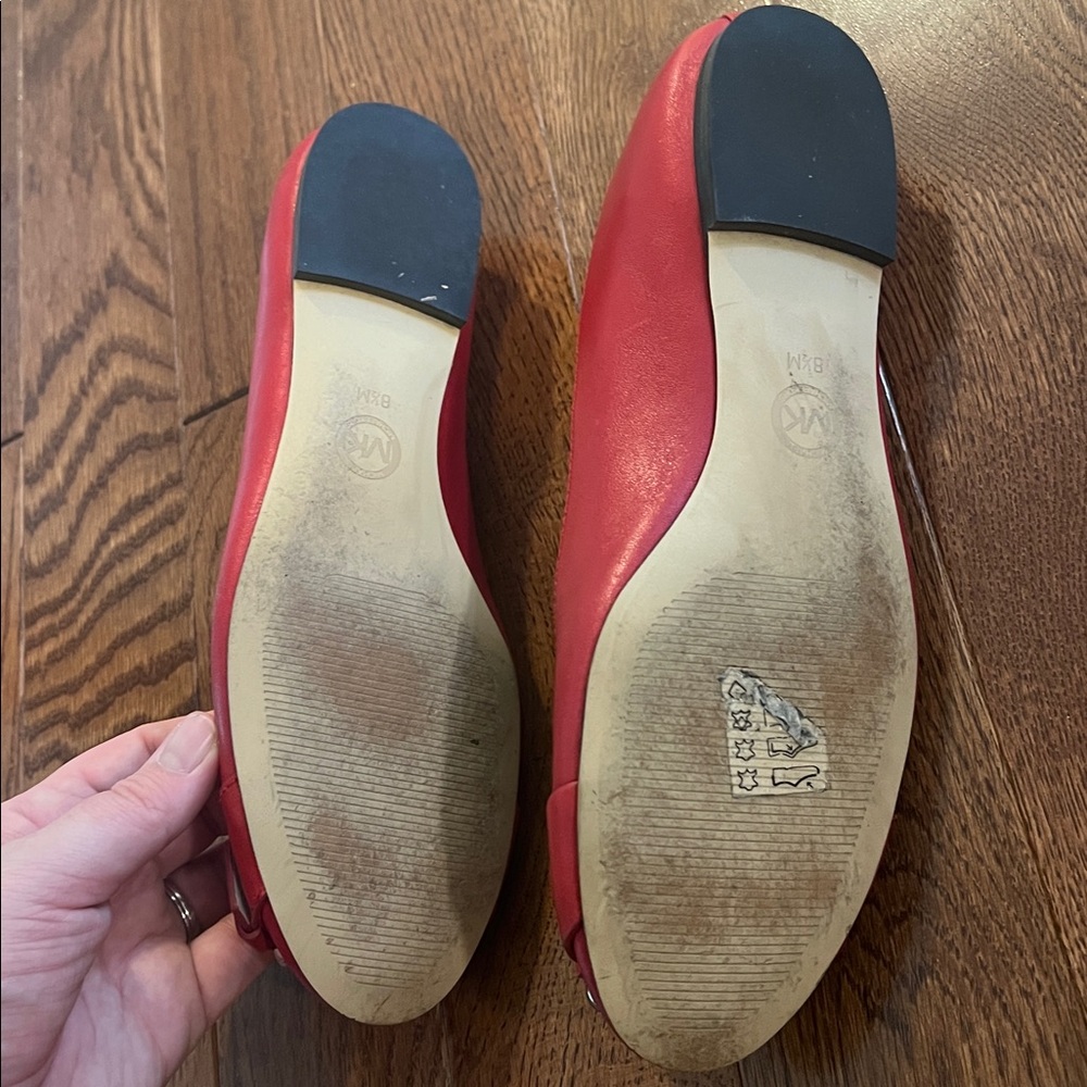 MICHAEL Michael Kors Chili Calder Ballet Flats with Silver Buckles, size 8.5 - Picture 7 of 8